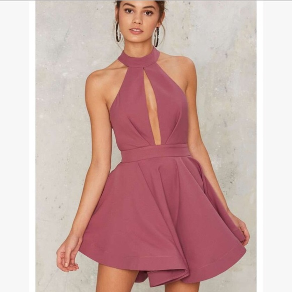 Nasty Gal Shanghai Surprise Cutout Dress - Pink XS